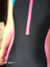 英发（YINGFA）休闲平角游泳衣女 纯色拼接拉链款修身显瘦运动泡温泉连体泳衣 实拍图