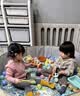 巧乐熊 儿童沙池室内在家玩决明子玩具套装围栏宝宝沙池挖沙大颗粒沙子 【20斤仿瓷沙+玩具15件套+垫+球+袋】奶芙白120*90CM 实拍图
