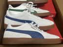 彪马（PUMA）德训鞋|复古薄底T头鞋男女款新款秋季板鞋CLUB381111 银色-皇家蓝-金色-26 38 实拍图