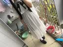 ROJITA日系清楚系蕾丝长裙女夏新品学院风斗篷式约会连衣裙(原1233424) 米白色 实拍图