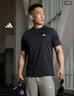 adidas速干简约休闲圆领正肩短袖T恤男装阿迪达斯官方轻运动 传奇墨水蓝/白色   2XL 实拍图