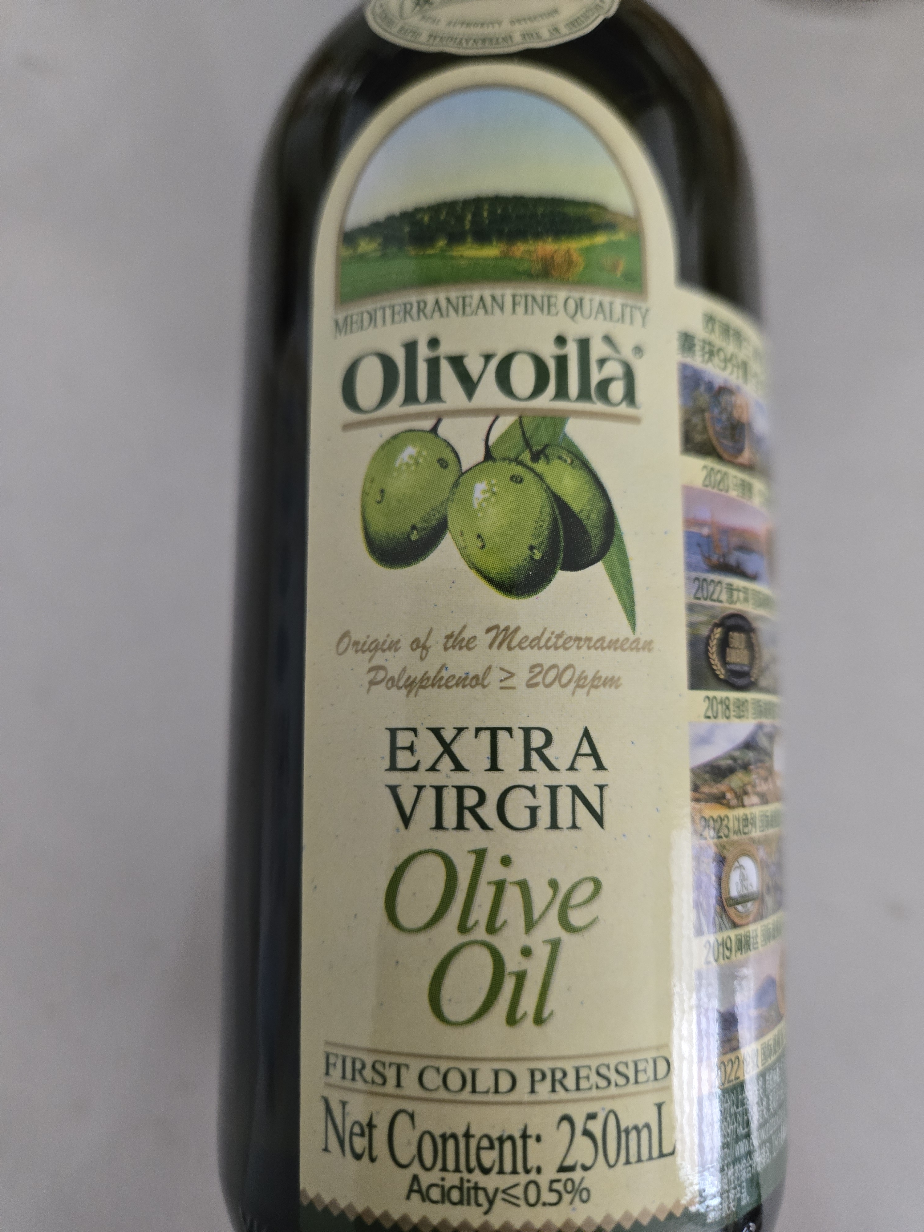 欧丽薇兰 Olivoila【保真橄榄油】食用油 特级初榨 压榨 橄榄油250ml 实拍图