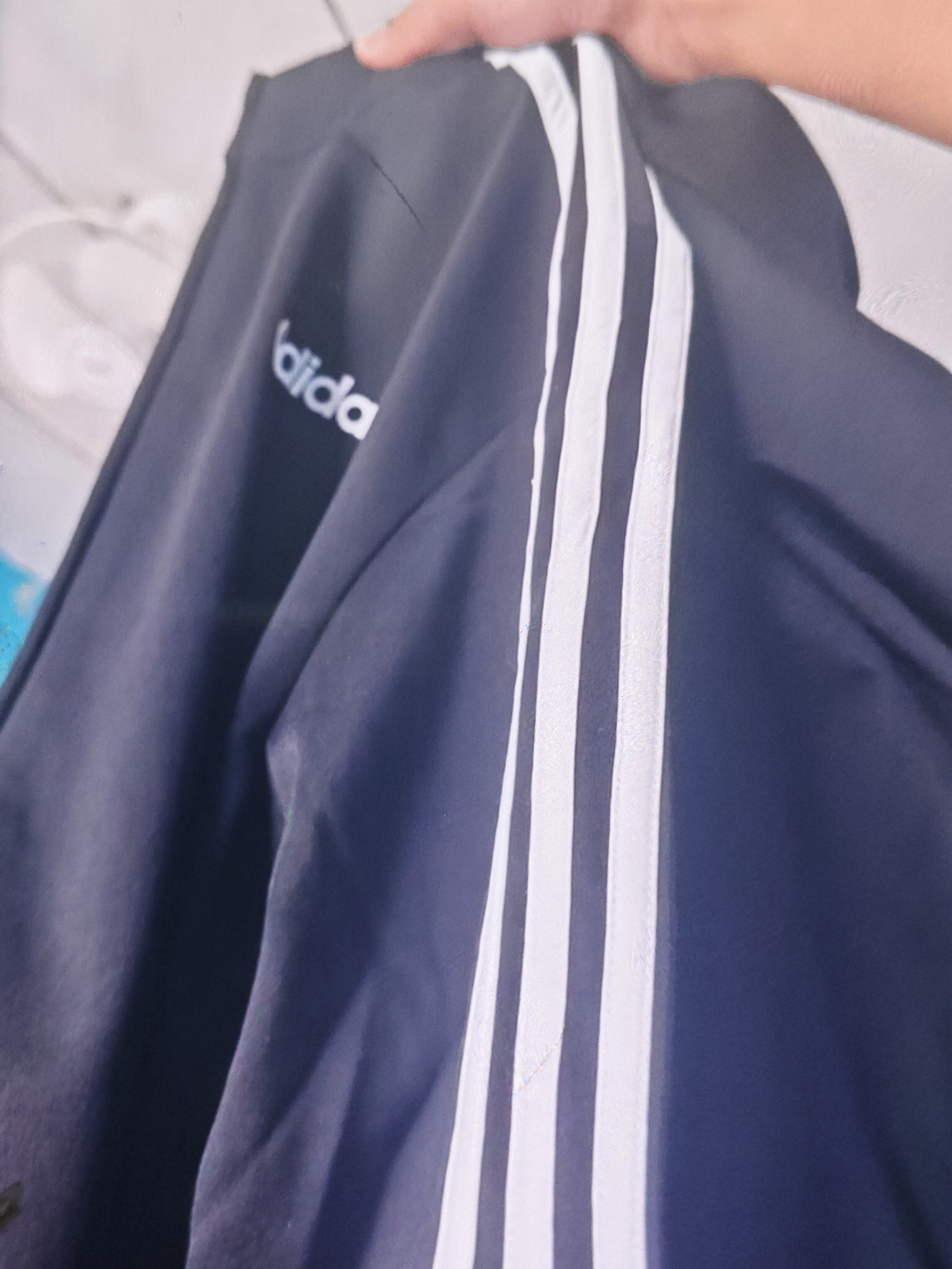adidas休闲舒适三条纹立领夹克外套卫衣男装秋季阿迪达斯轻运动 黑色/白（推荐选大一码）   M 实拍图