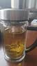 希诺双层玻璃杯带把手高档泡茶杯子男办公室水杯教师节礼物XN-9321 实拍图
