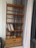 安尔雅简易书架博古架落地书柜读书架竹子小学生楠竹置物架宿舍组合多层收纳架 【无抽屉】博古书架5层80 实拍图