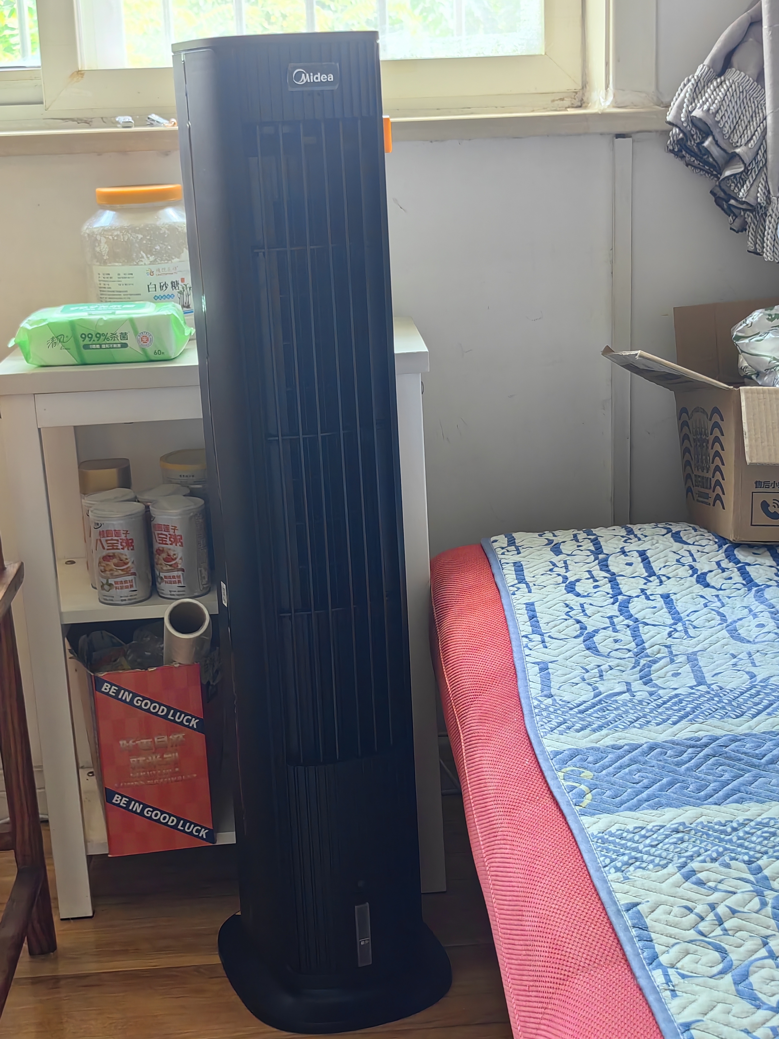 美的（Midea）【强劲冷风】空调扇制冷风扇家用冷风机强力降温卧室客厅立式凉风机加湿降尘塔扇 【26年新品】双向送风-语音款 实拍图