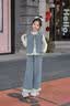 女童牛仔马甲三件套2026新款春秋装女大童洋气休闲蕾丝阔腿裤套装 三件套【马甲+打底衫+裤子】 140 实拍图
