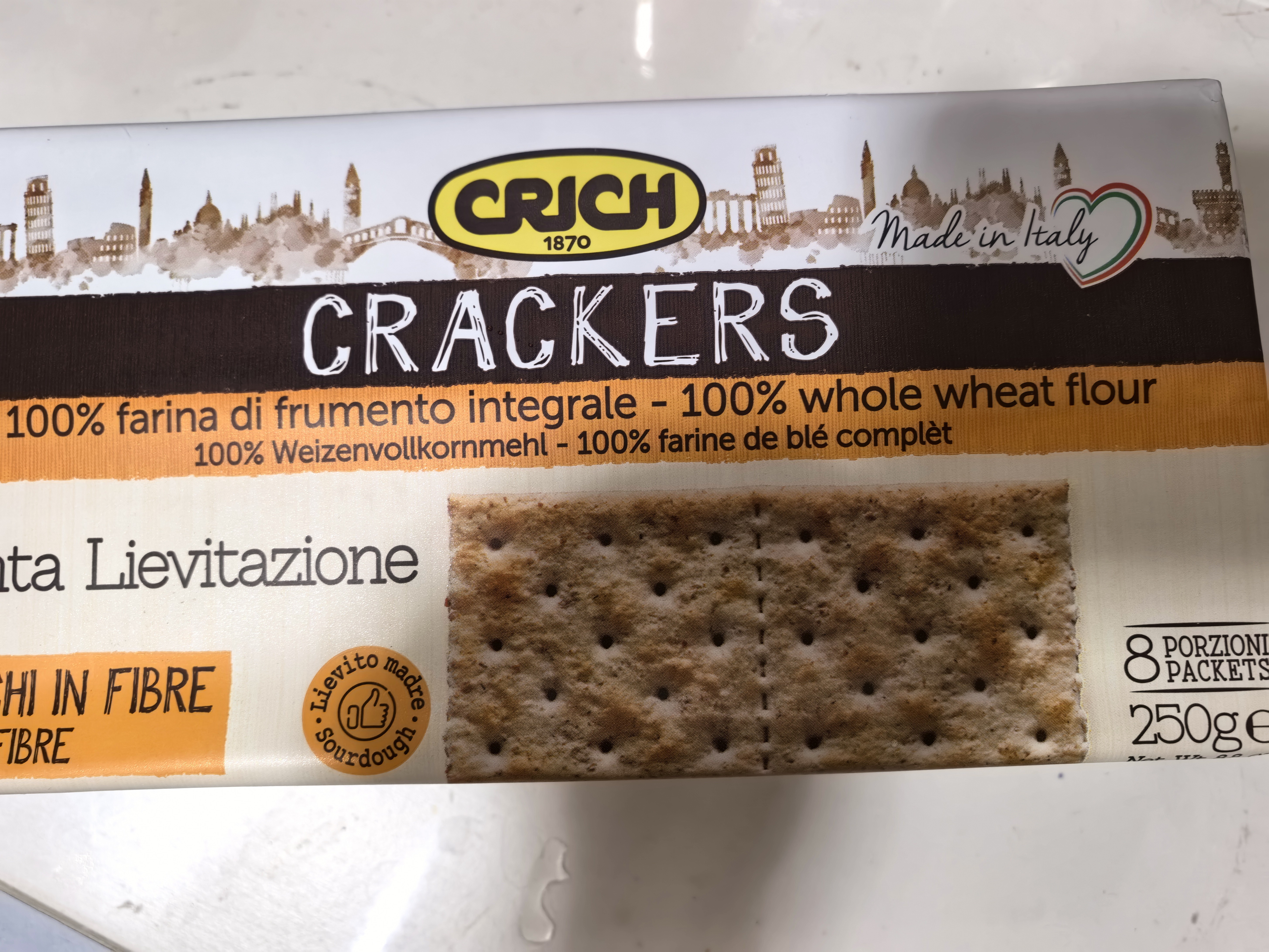 可意奇CRICH意大利进口全麦苏打饼干250g健康解馋休闲零食 早餐无添加糖 实拍图