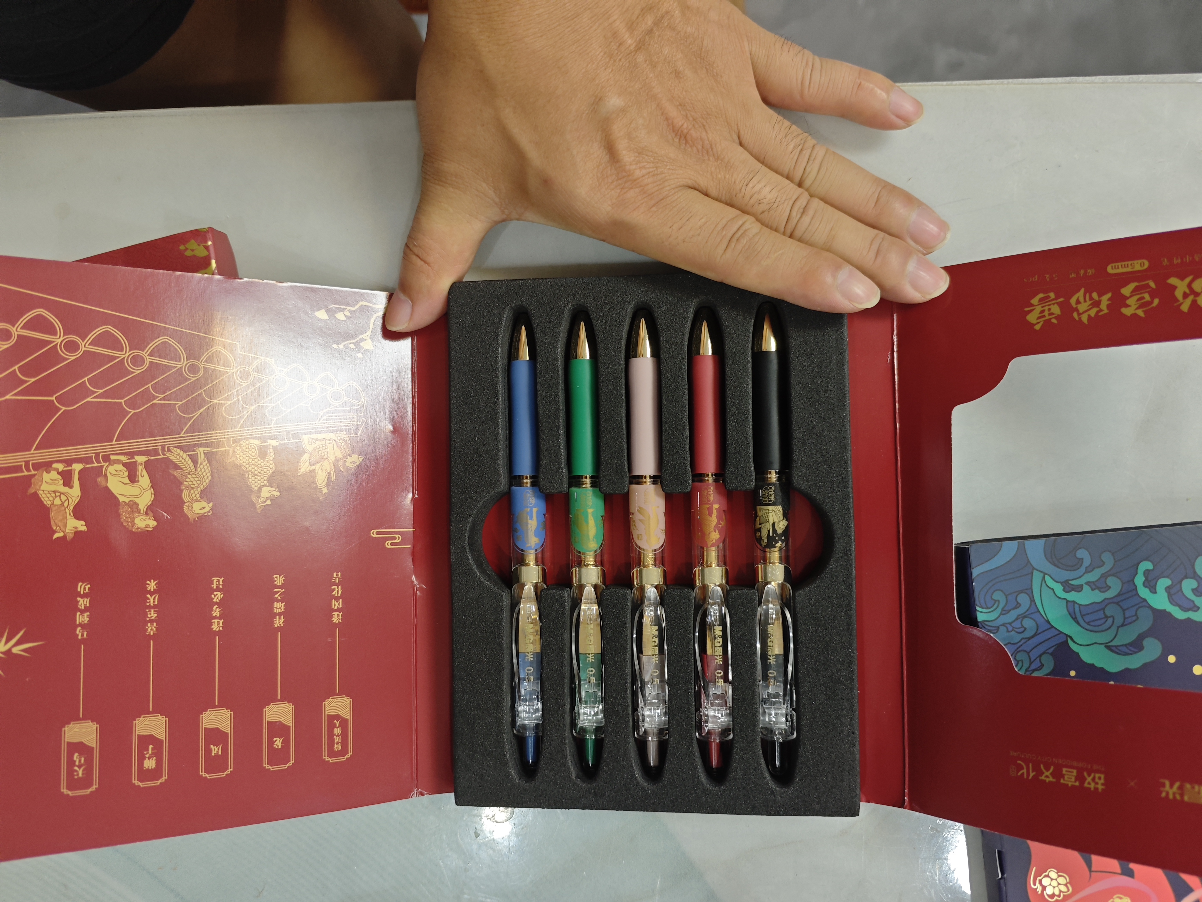 晨光（M&G）文具K35故宫金榜题名黑色0.5mm按动中性笔 学生子弹头签字笔 瑞兽5支/盒AGPK35Y9A开学 实拍图