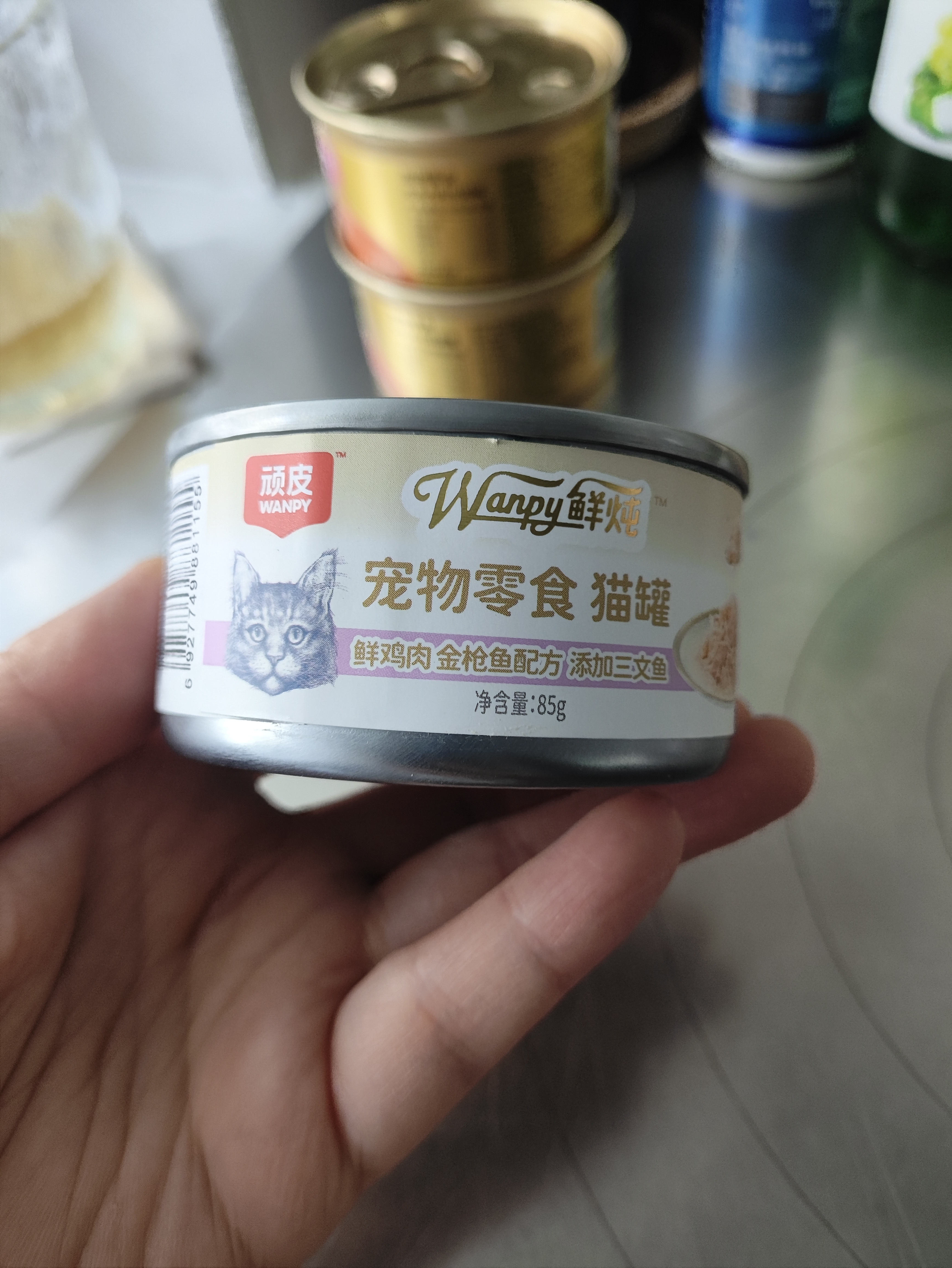 顽皮（Wanpy）顽皮猫零食猫湿粮鸡肉金枪鱼添加三文鱼85g试吃鲜炖补水0胶猫罐头 实拍图