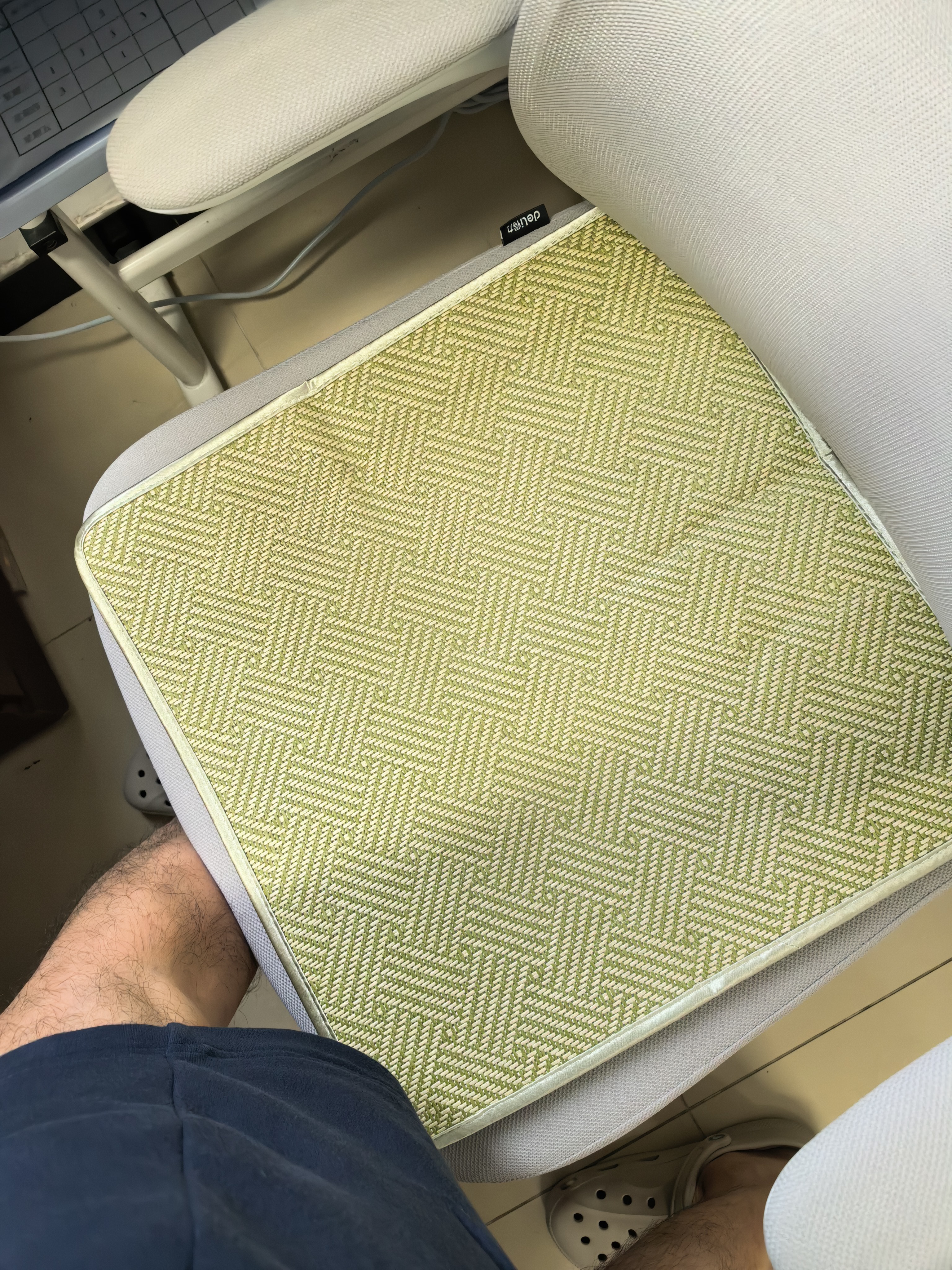范爷家汽车座垫办公室久坐不闷椅垫夏季仿藤席家用透气餐椅子坐垫屁垫 实拍图