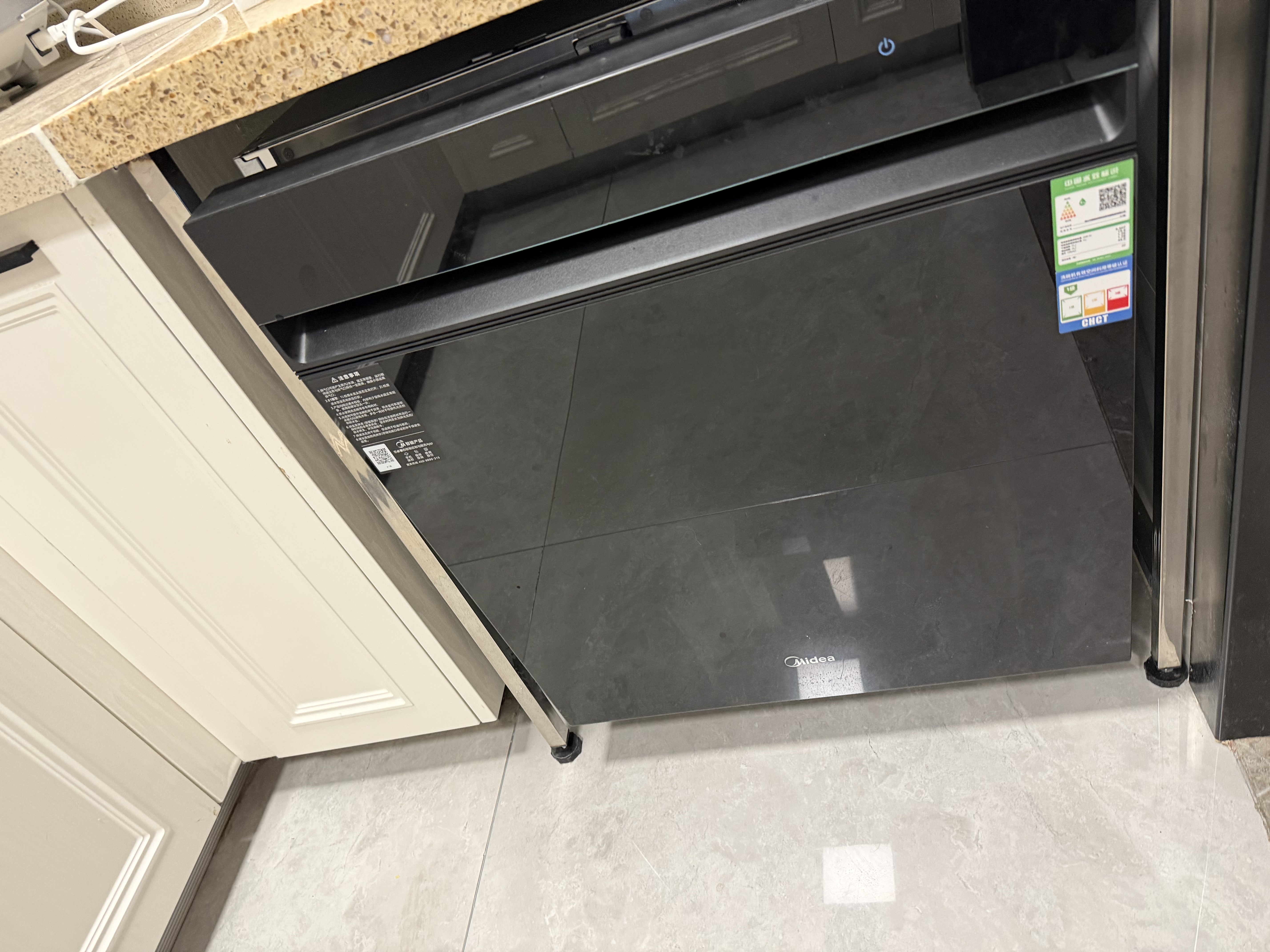 美的（Midea）【小西梅洗碗机X7黑】新一级水效 洗碗机嵌入式150升以上 万向喷臂 105℃热风烘干 晶焰速干 实拍图