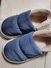 洁丽雅防水棉拖鞋女士秋冬季全包跟情侣月子鞋保暖踩屎感防滑棉鞋男冬天 深蓝色 38-39 【适合37-38】 实拍图