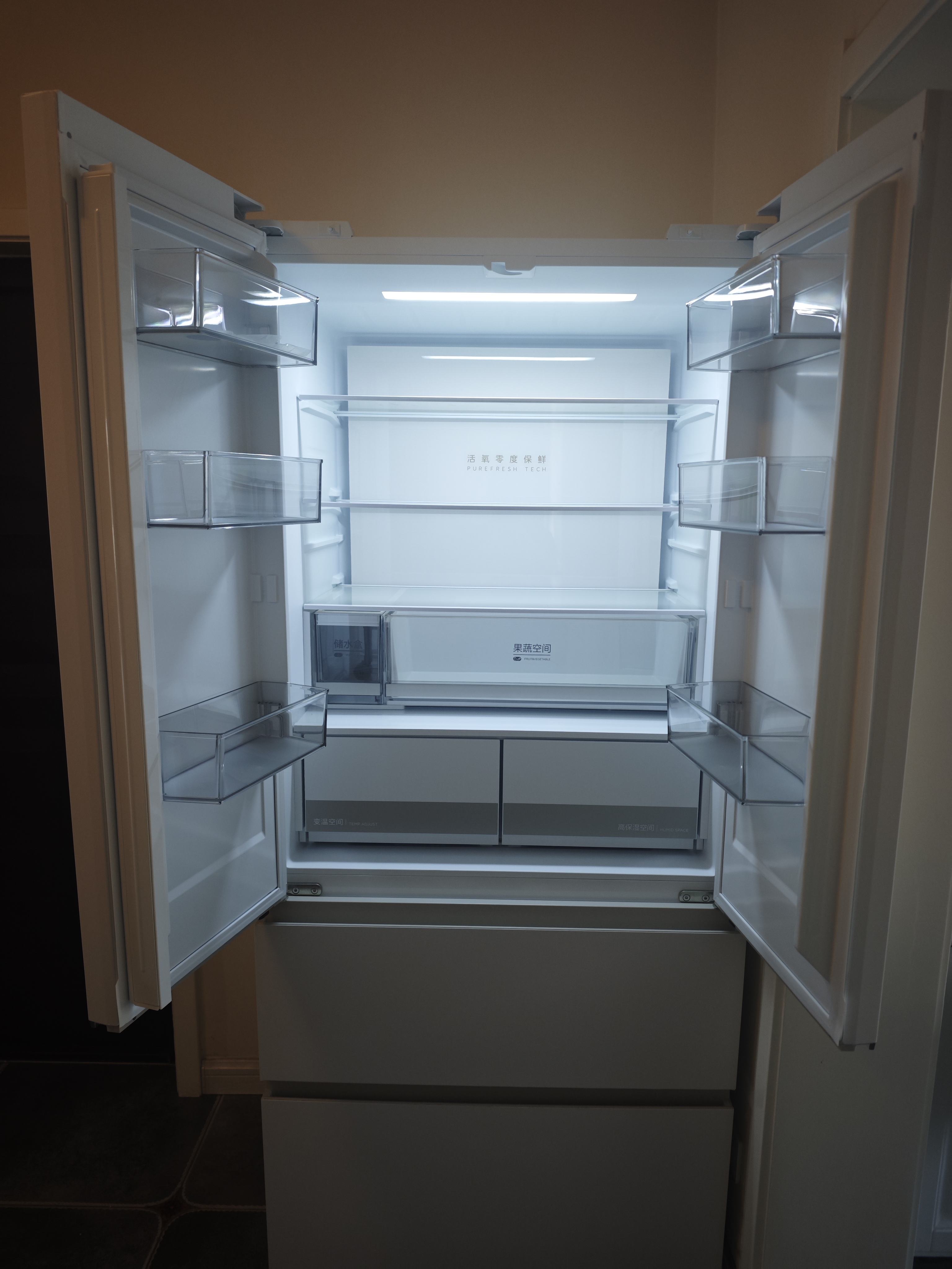 华凌美的出品神机518法式多门冰箱制冰双系统主动净味家用超薄零嵌新国标HR-518WUFIPZ国家补贴 实拍图