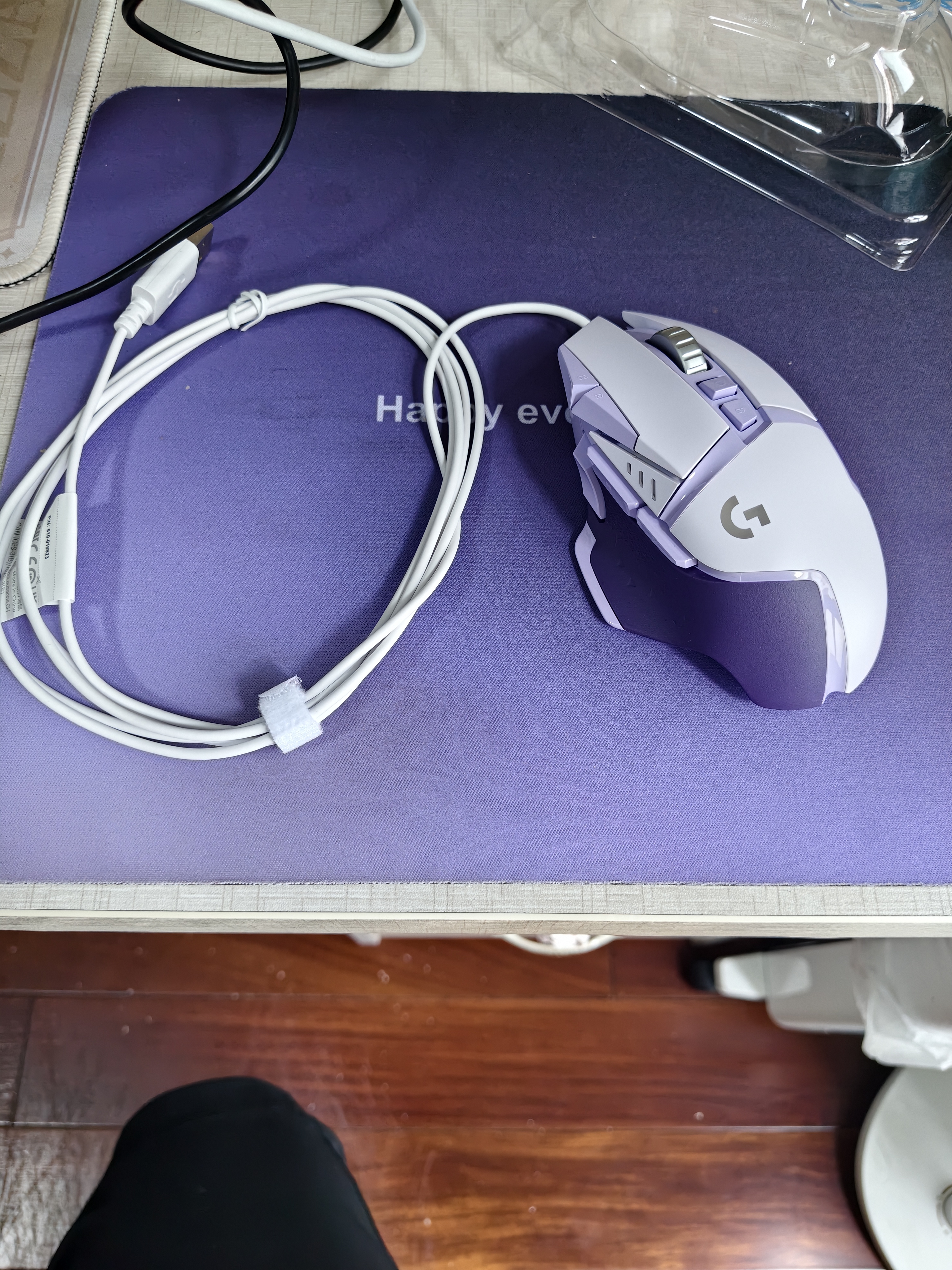 罗技（G） G502 HERO主宰者 有线鼠标 游戏鼠标  g502hero  可配重HERO引擎 礼盒送男友 RGB炫彩灯光 G502H星河紫+鼠标垫 实拍图