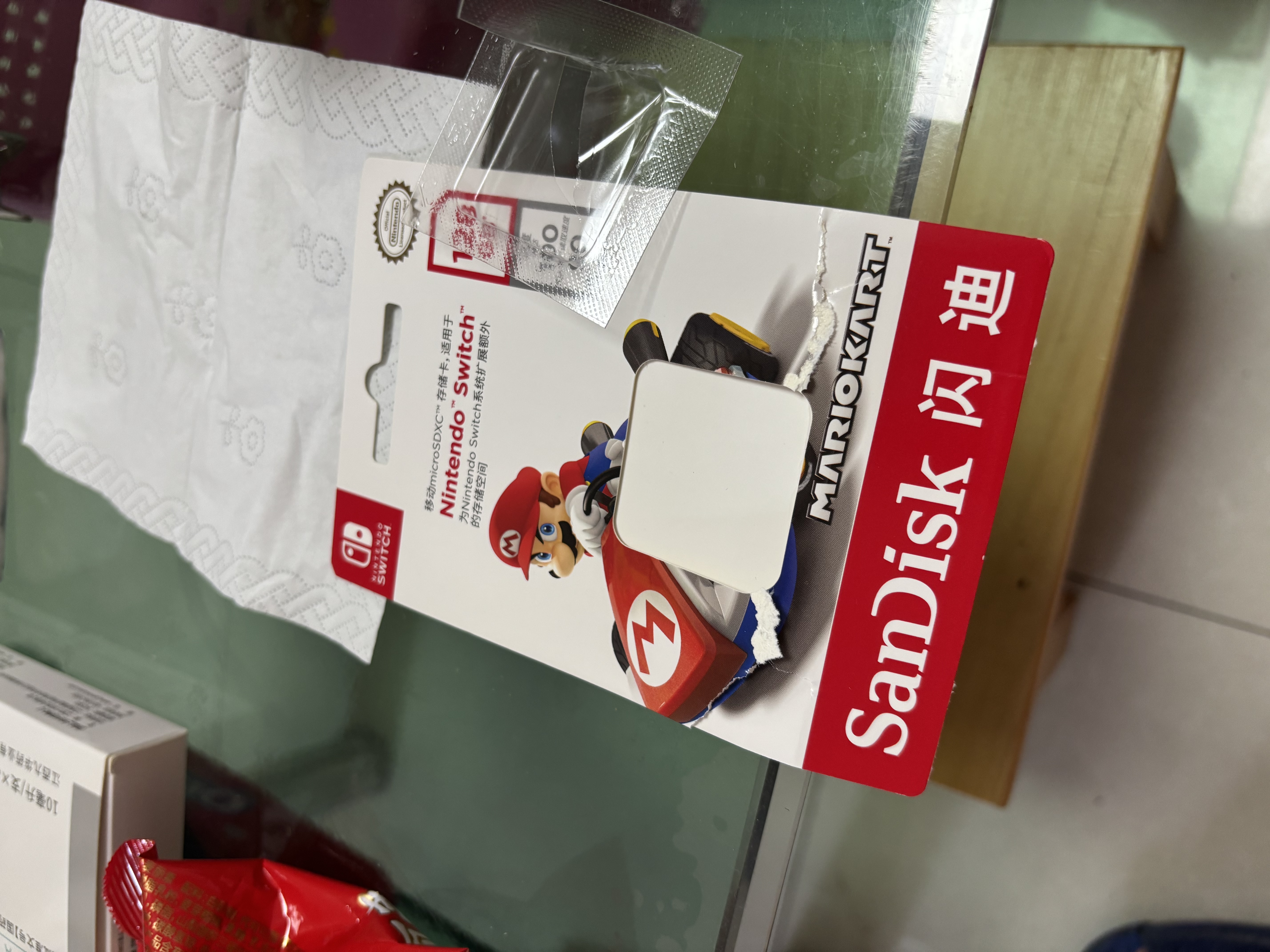 Sandisk闪迪128GB TF（MicroSD）内存卡 U3 4K 游戏存储卡 读速100MB/s 任天堂Switch授权 马里奥赛车主题款 实拍图