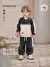 babylove宝宝外套春秋款拼色儿童立领棒球服外出时尚百搭休闲裤子 深灰色-毛圈外套 90 实拍图
