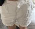 优衣库麻棉短裤女装/裤子482170 01 乳白色 L 实拍图