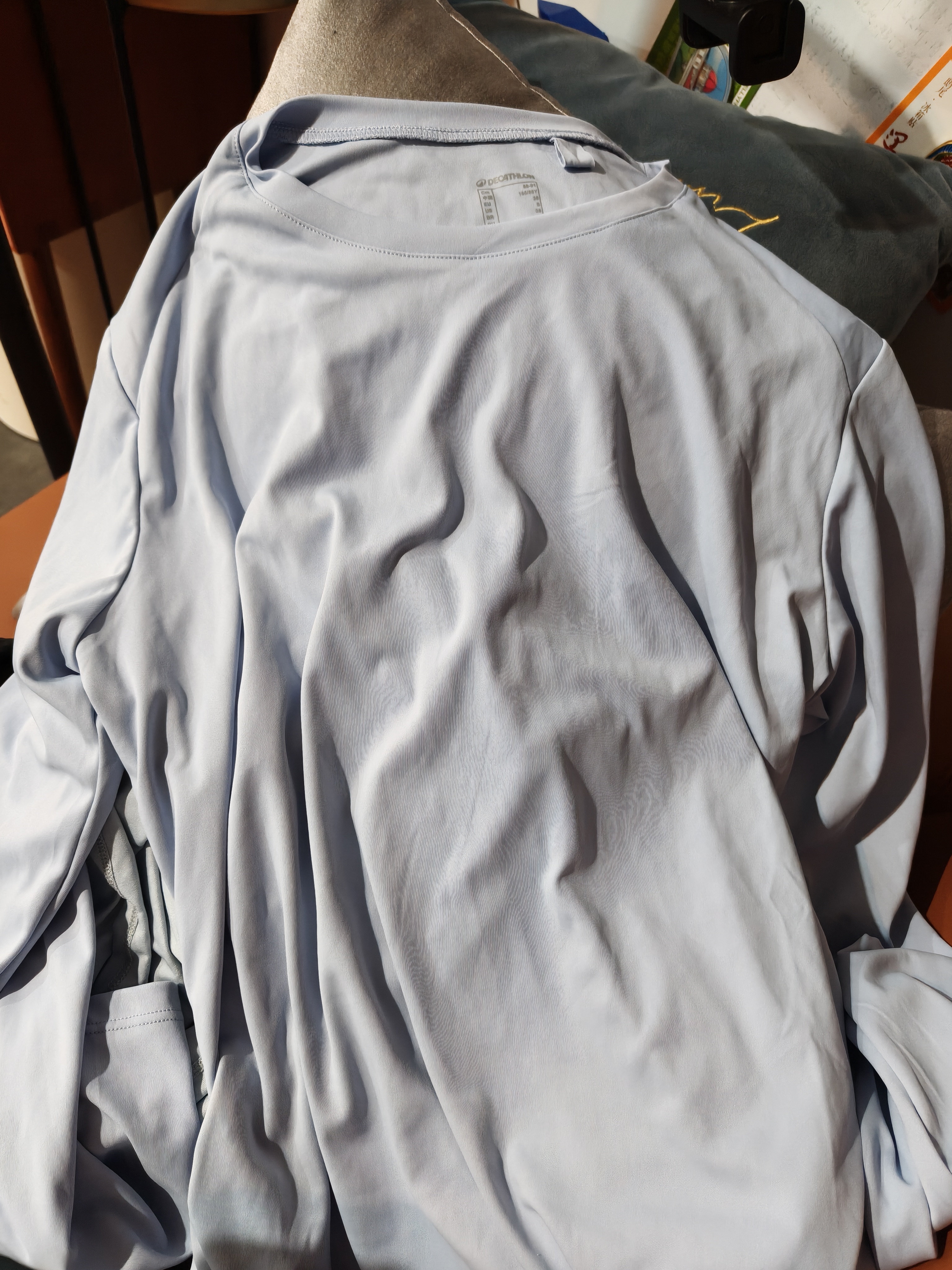 迪卡侬户外打底速干衣T恤女运动跑步上衣健身服瑜伽长袖防晒-5684532 实拍图