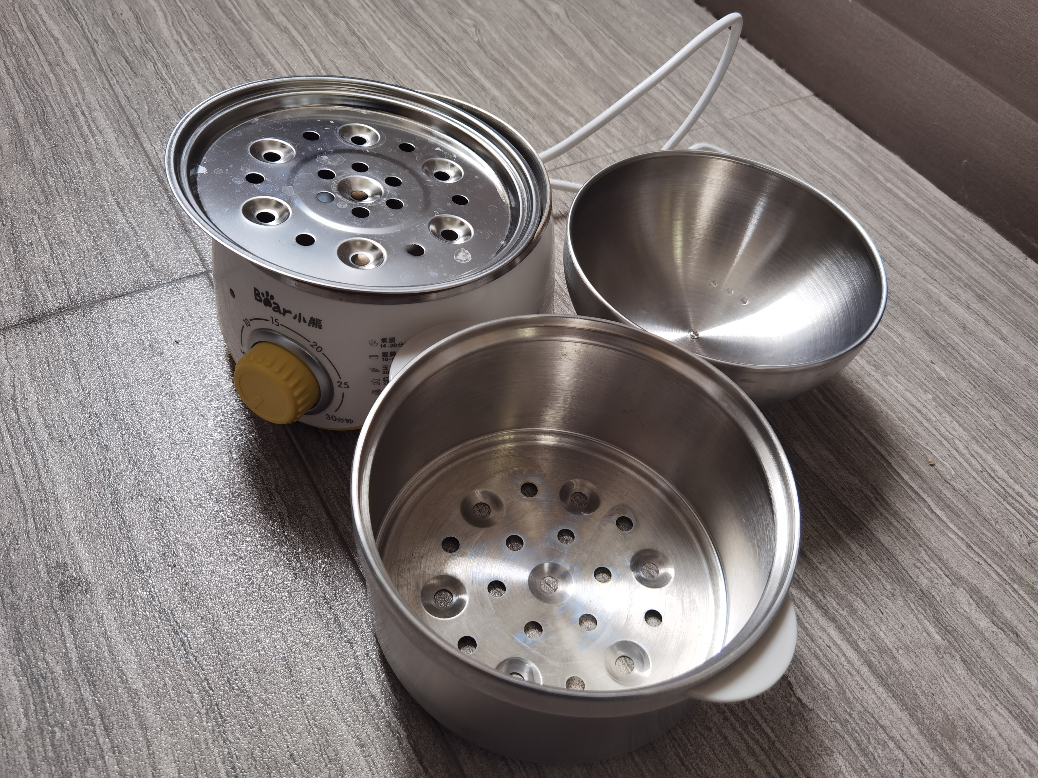 小熊（Bear）煮蛋器 蒸锅 早餐机 双层迷你智能定时304不锈钢蒸蛋器 宝宝奶瓶消毒 家用早餐神器 ZDQ-A07U1 双层 【超值款】定时控制配蒸碗 实拍图