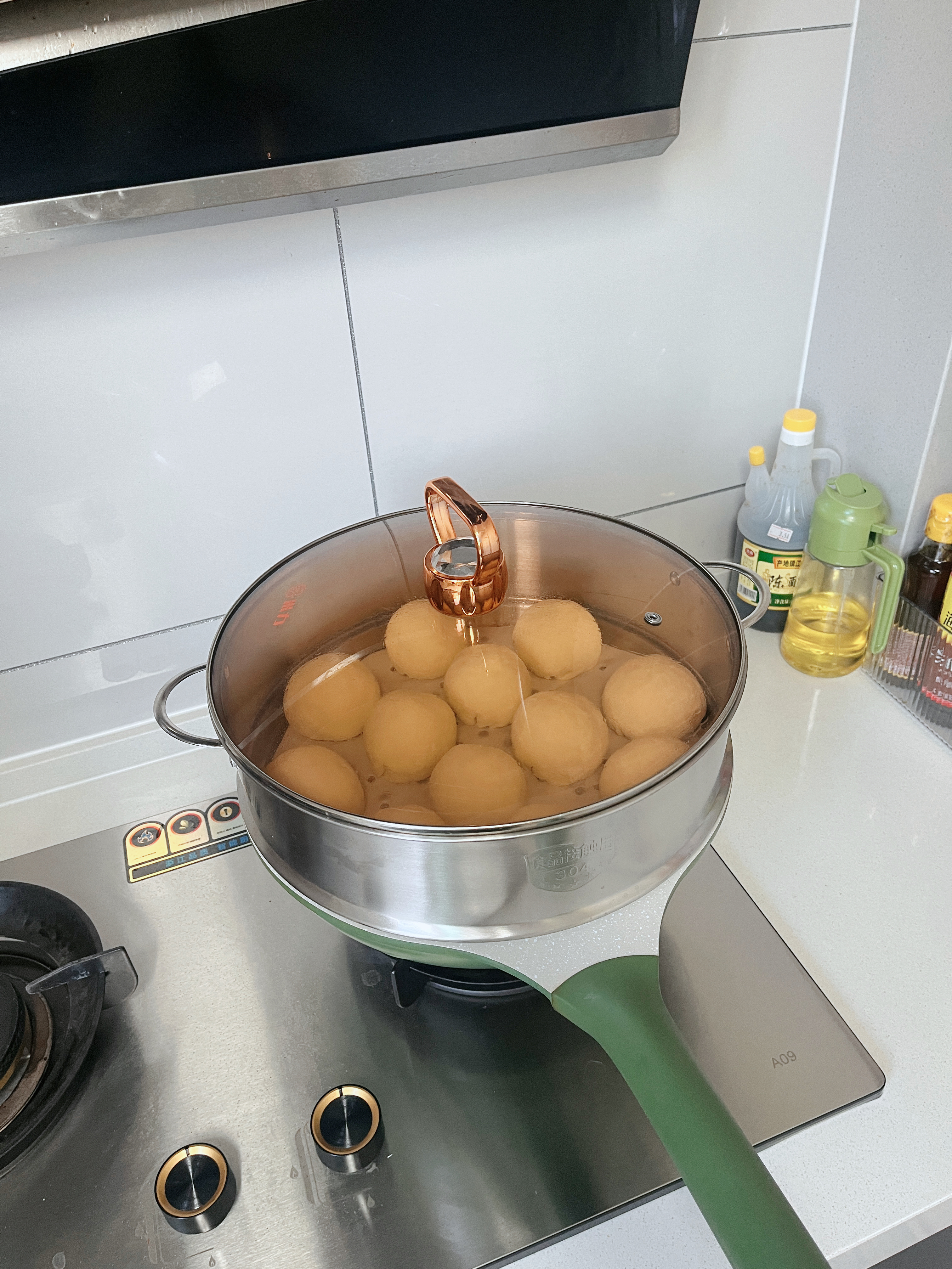 双枪蒸笼加高 蒸格304不锈钢蒸架蒸屉食品级蒸盘家用蒸锅隔层篦子32CM 实拍图