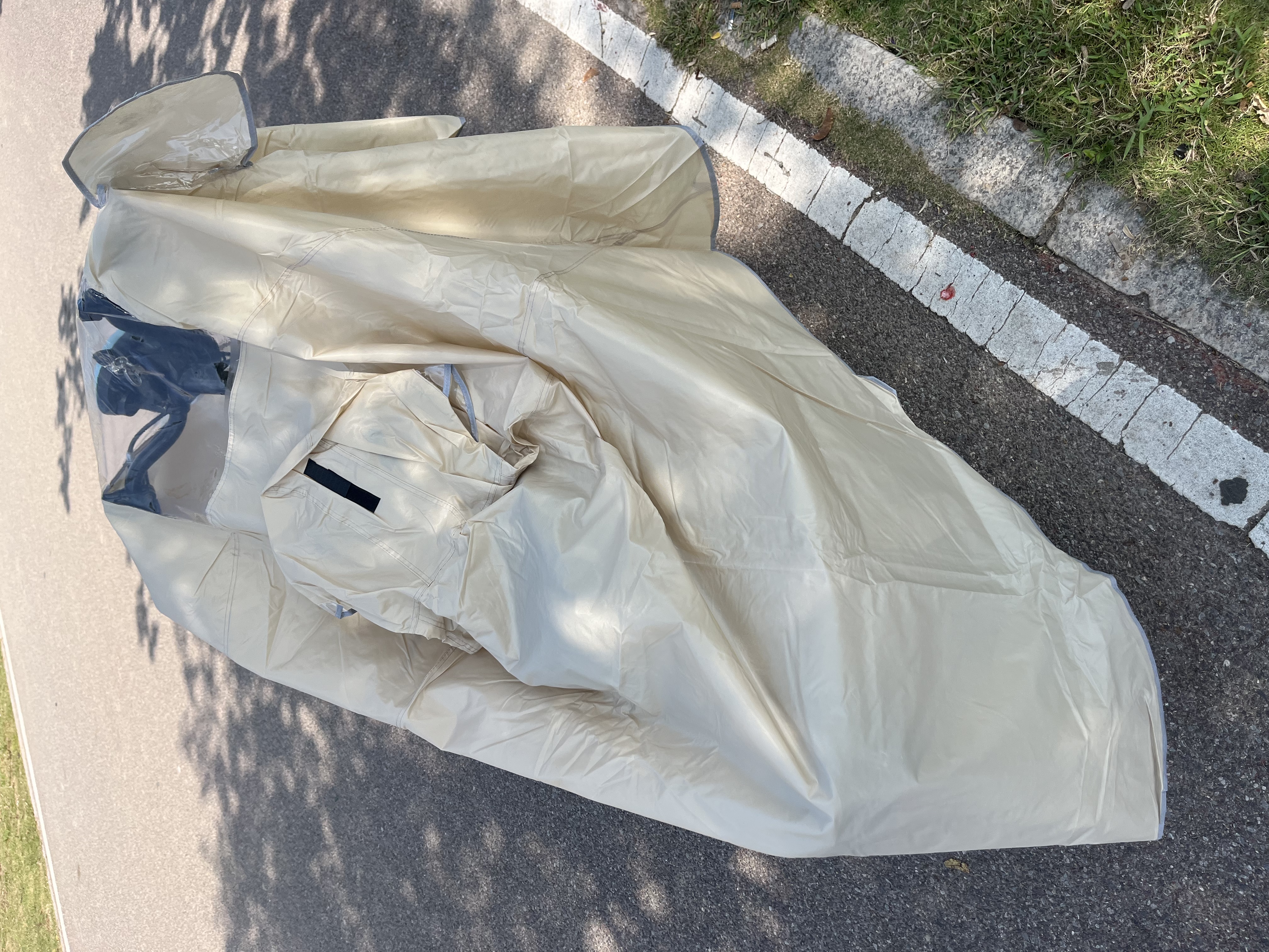 京儒电动车雨衣专用单双人全身防暴雨电瓶摩托通用长款雨披男女款加厚 单人防飘款【骑行可侧视丨高领不湿脸】 5XL【全车型通用】 实拍图
