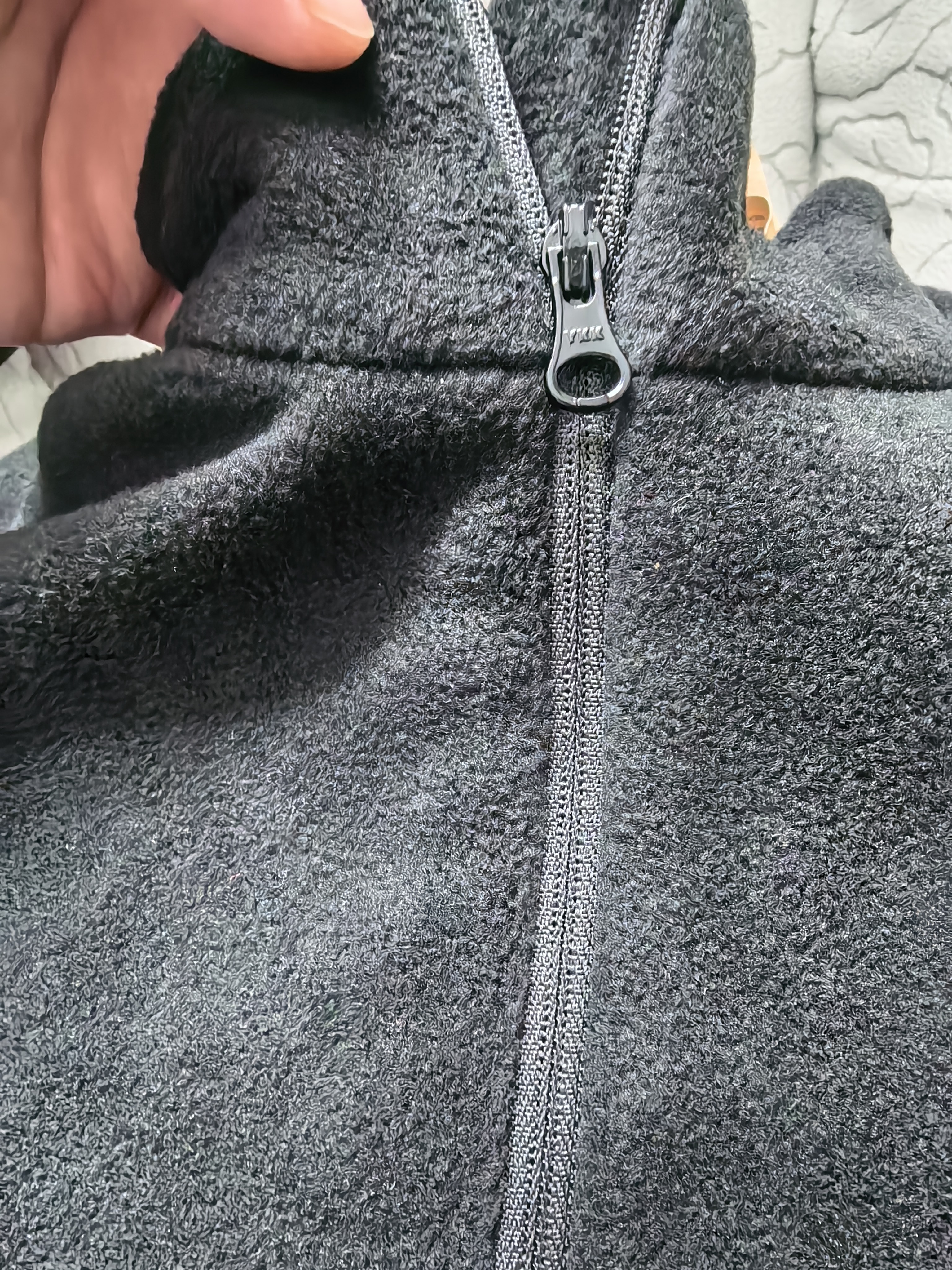 迪卡侬男式山地徒步摇粒绒保暖夹克MH100黑色 4094318 L 实拍图