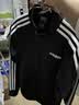 adidas休闲舒适三条纹立领夹克外套卫衣男装秋季阿迪达斯轻运动 黑色/白（推荐选大一码）   M 实拍图