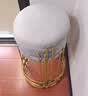 安尔雅凳子家用可叠放小凳子板凳矮凳餐桌圆凳带脚垫六腿厚坐垫 灰绒布 实拍图