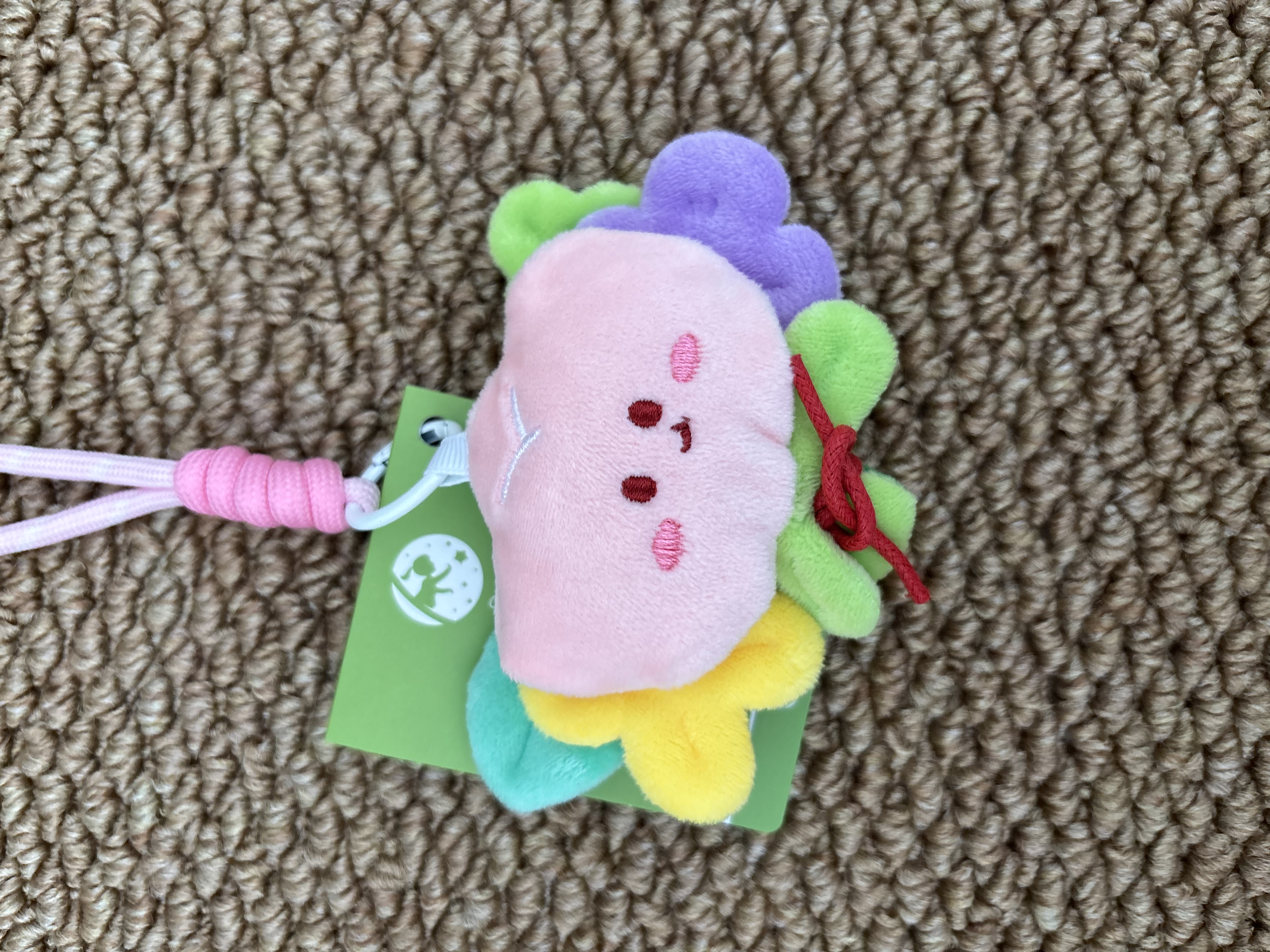 伊美娃娃毛绒花朵书包挂件玩偶背包挂饰钥匙扣包包挂件教国庆节礼物送女生 实拍图