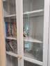 阿格贝贝钢制书柜带玻璃门防尘书柜落地一体家用图书馆书架收纳置储物柜 双开门钢化玻璃款 【六层】2米高0.8米宽 实拍图