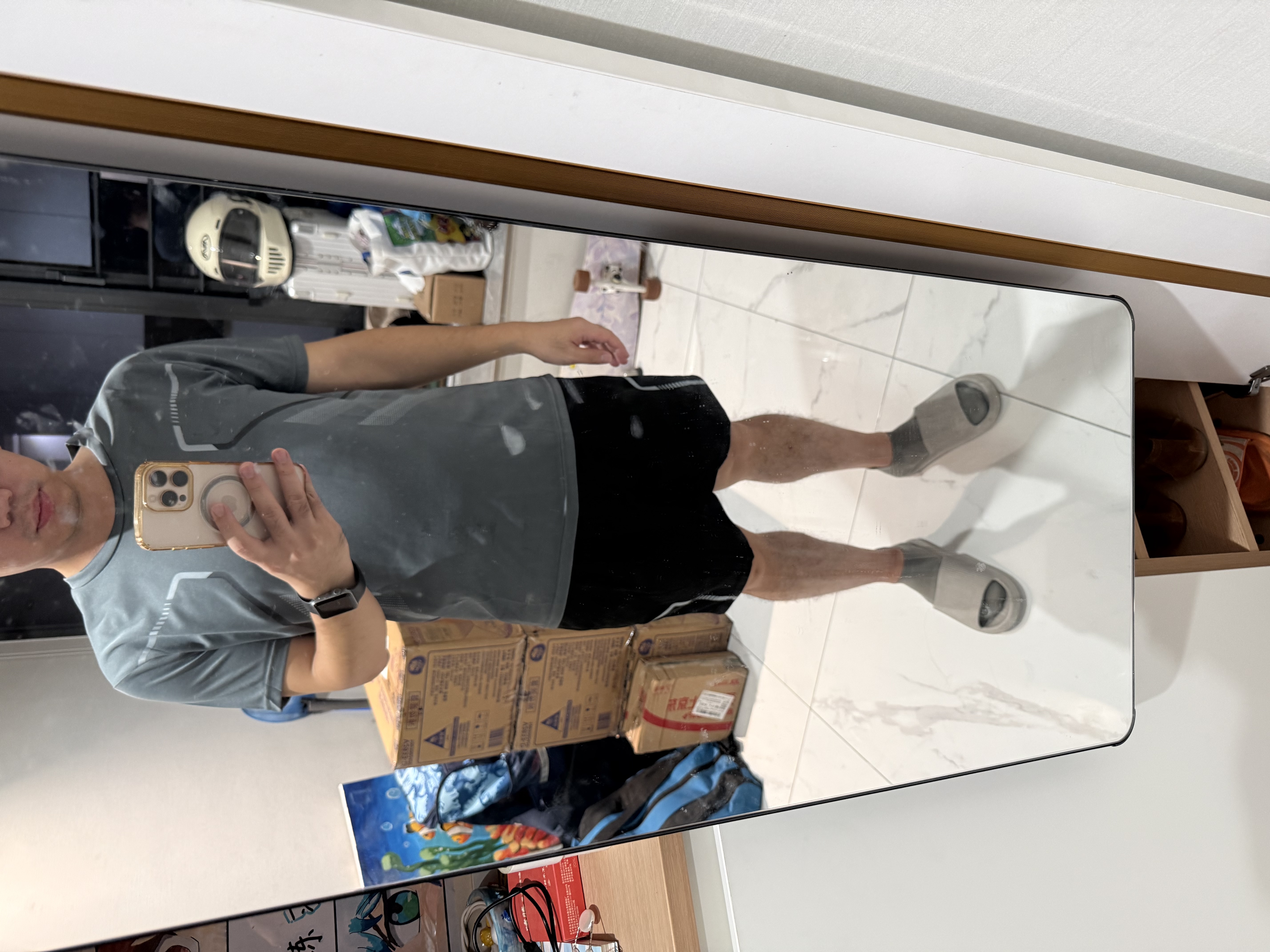 艾伦伯顿（Alen Botun）运动服套装男冰丝t恤跑步速干衣短袖夏季短裤健身训练羽毛球服 灰色两件套【冰丝 速干 透气】 L 【115-130斤】 实拍图