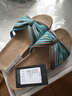 开妮特亚麻拖鞋男女夏天外穿室内家居居家木地板凉拖鞋棉麻情侣人字拖 TX1038蓝色女 24cm(适合35/36码) 实拍图