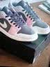 耐克（NIKE）板鞋AJ1休闲鞋 Air Jordan 1low篮球鞋IB7109-004粉黑 42 实拍图