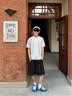 OEMG 美式高街解构重磅280g正肩短袖T恤男士夏季新款潮牌boxy宽松半袖 白花灰 【高品质】 XL [建议140-160斤] 实拍图