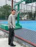ROMON针织衫男士秋季休闲宽松落肩开衫毛衣男圆领上衣外套男7001灰色XL 实拍图