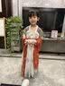 罗蒙儿童汉服中秋节女童唐装女孩古装毕业演出服 敦煌绿 120 实拍图