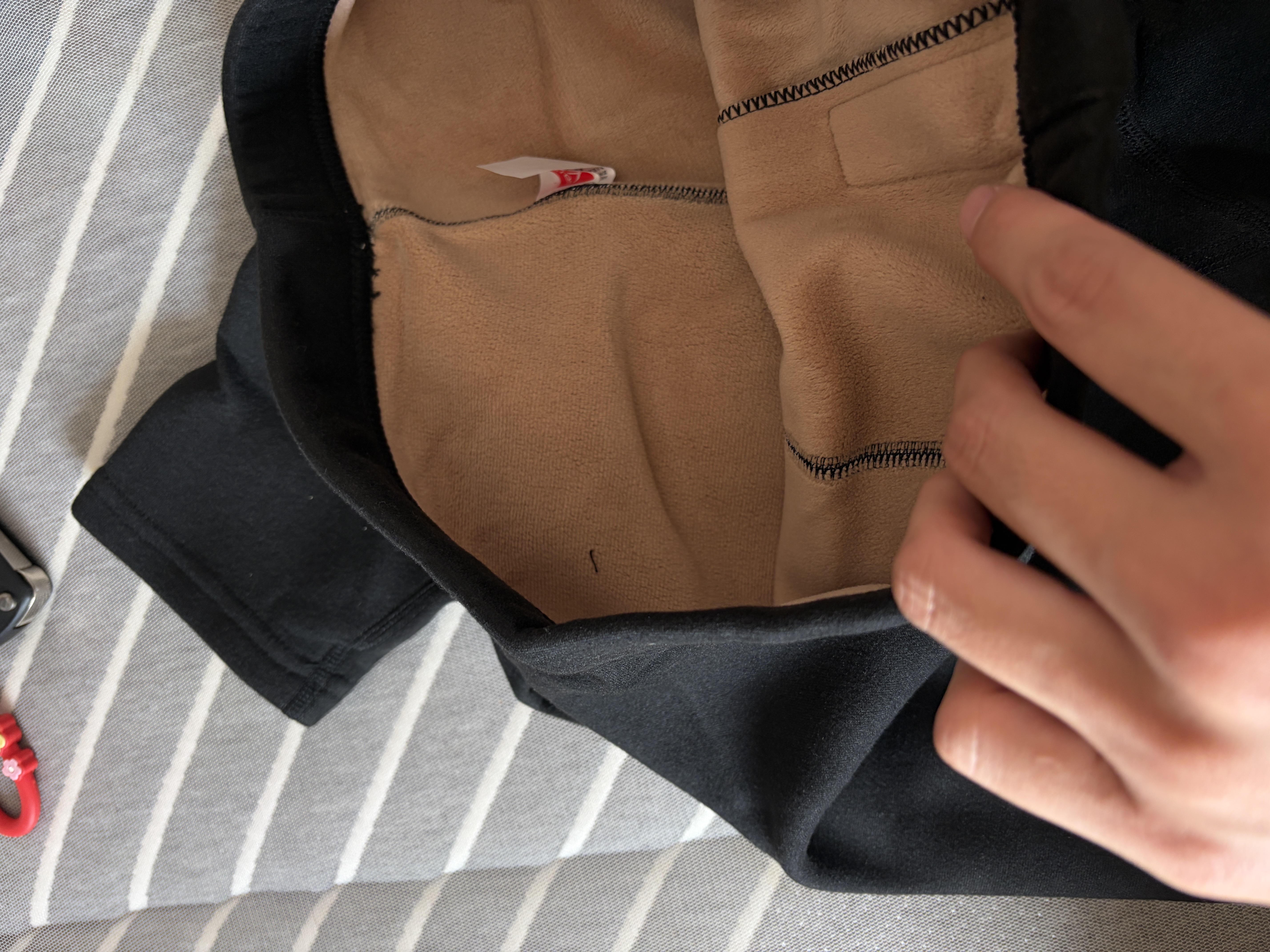 南极人男士保暖裤男双层含羊毛护膝加绒加厚打底裤保暖棉裤单条装黑色XL 实拍图