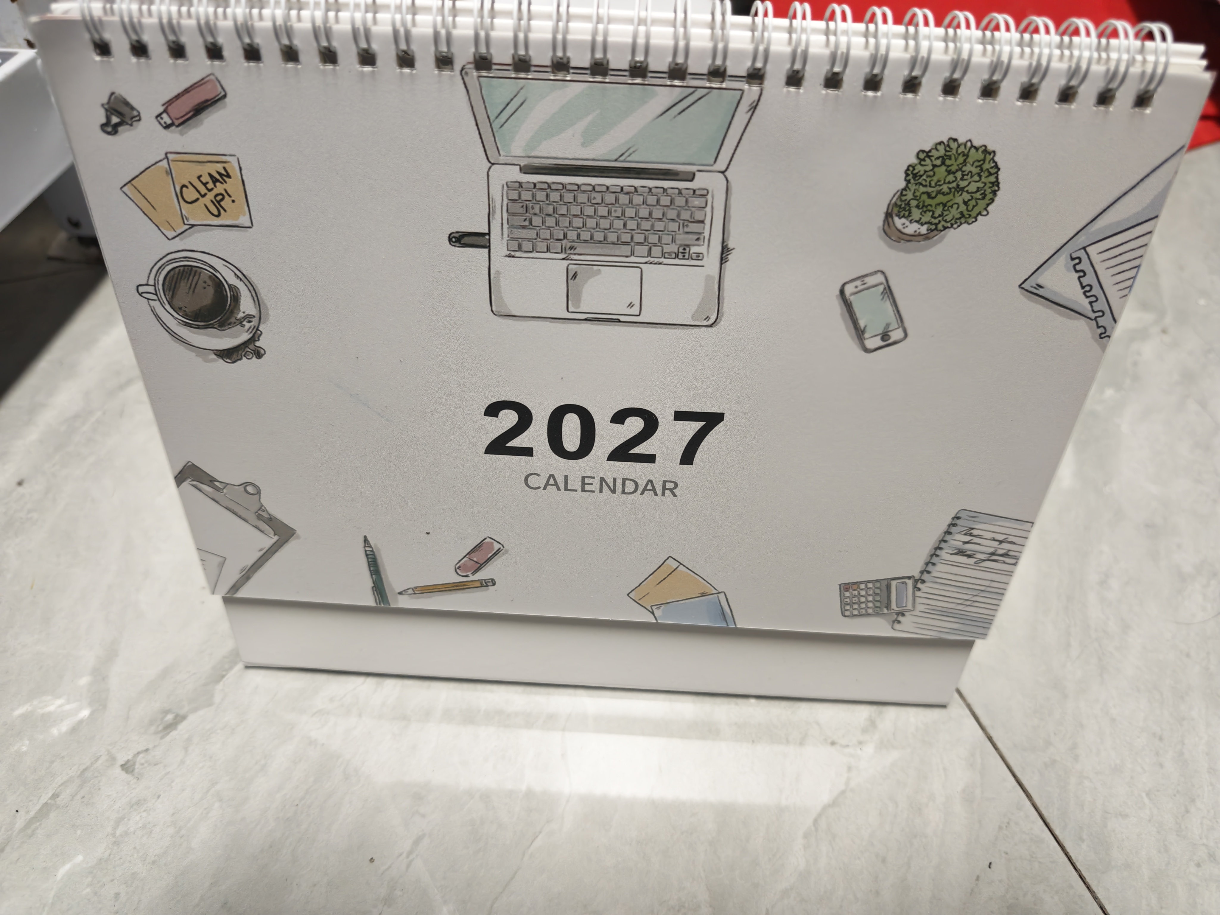 木雷 台历2027年日历记事本办公室桌面摆件创意月历羊年自律打卡计划表大格子高考倒计时备忘定制订做 081-201-极简主义【横版】配无纺布袋 实拍图