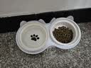 licheers猫碗陶瓷猫粮双碗斜口不黑下巴宠物幼猫咪吃饭食盆喝水喂食一体 实拍图