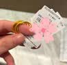 周六福黄金戒指女硬金三生三世足金素圈指环 定价单个 沙面11号-0.82g 实拍图