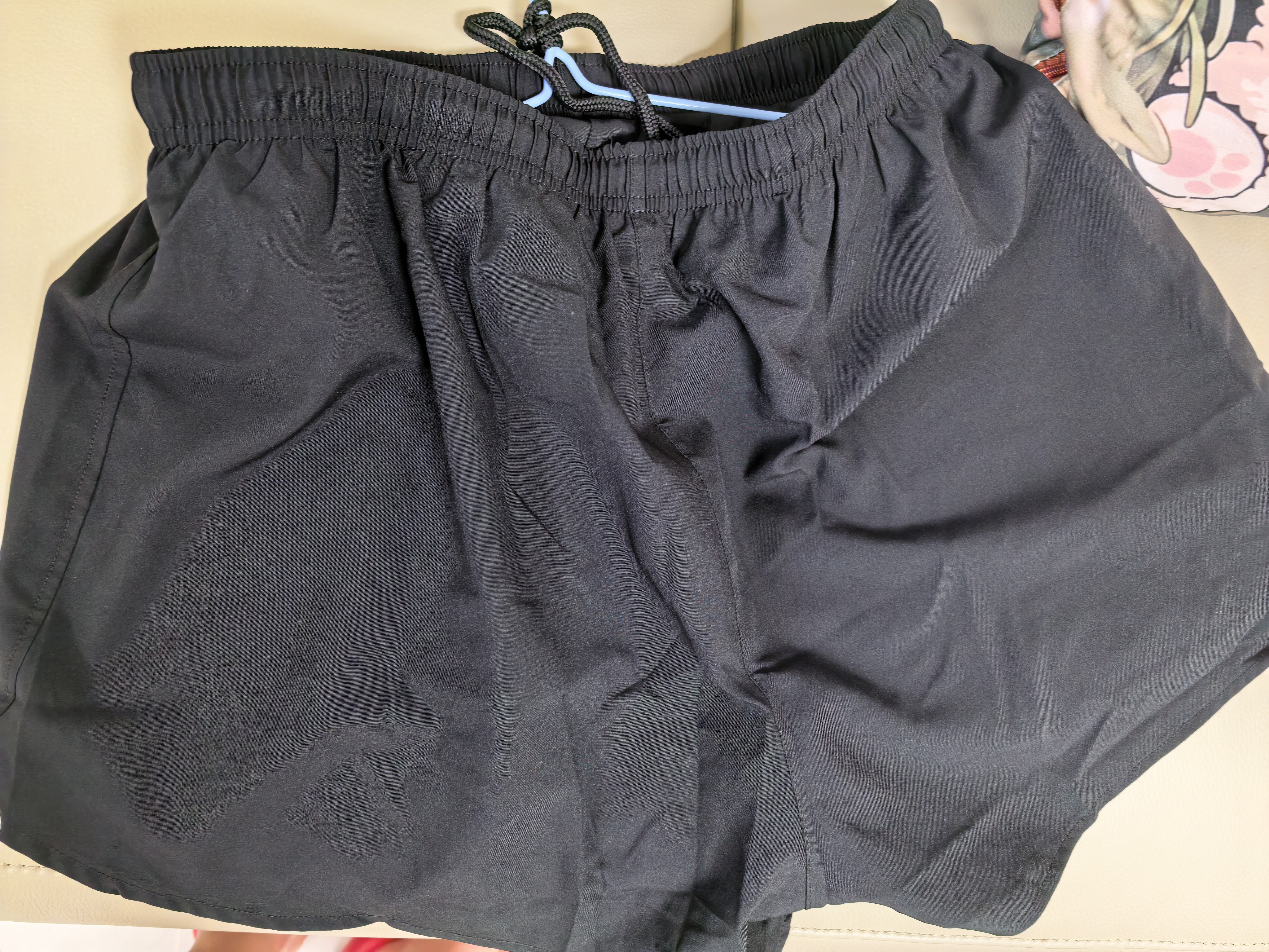 李宁（LI-NING）泳裤男士防尴尬游泳裤平角双层防走光水陆两用沙滩裤337 XXXL 实拍图