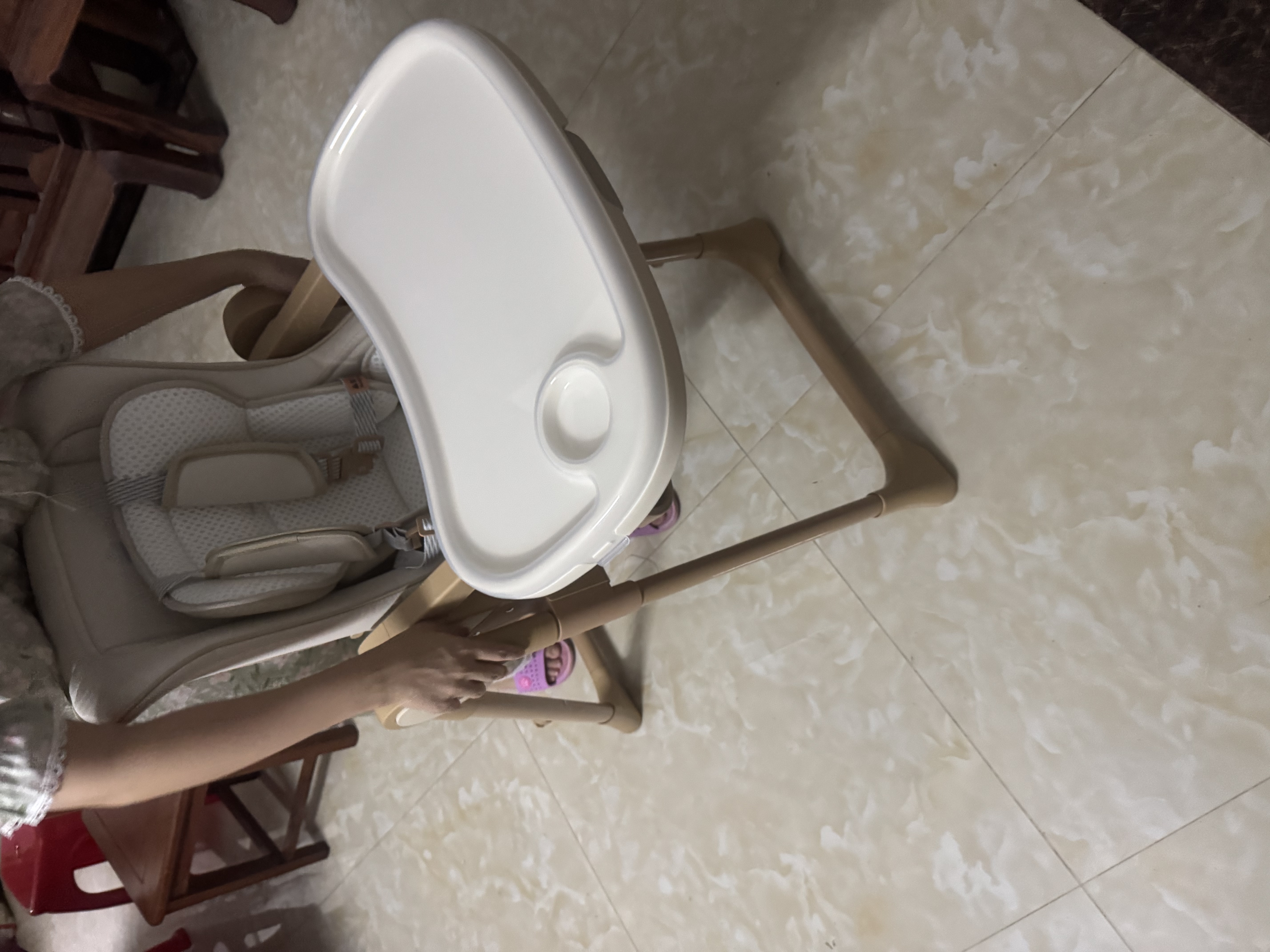 babycare宝宝餐椅6个月以上吃饭可折叠儿童座椅可移动婴儿成长椅 慕斯咖 实拍图