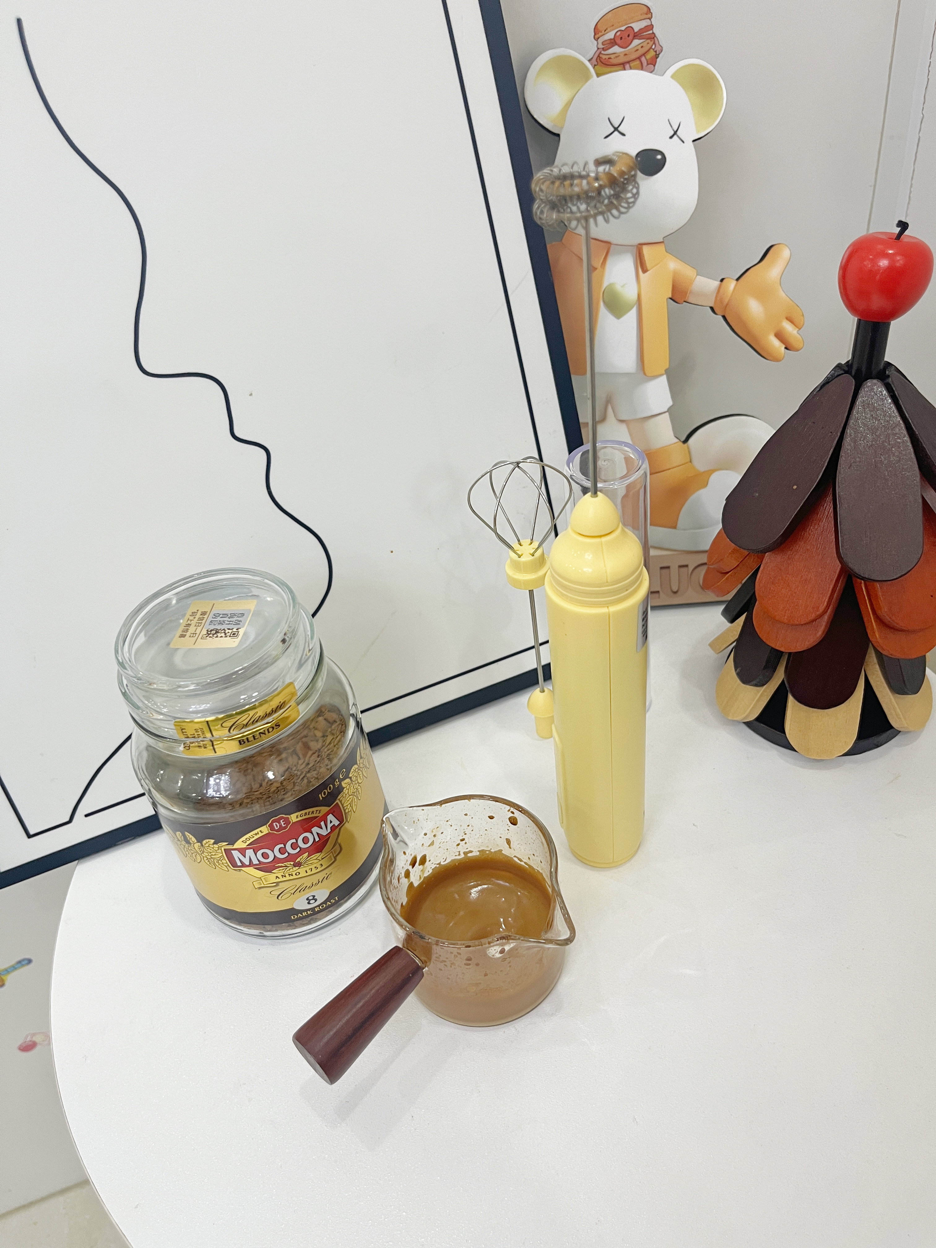 双枪（Suncha）电动打蛋器 奶泡器咖啡打发器手持电动搅拌棒 304双头三档防尘盖 实拍图