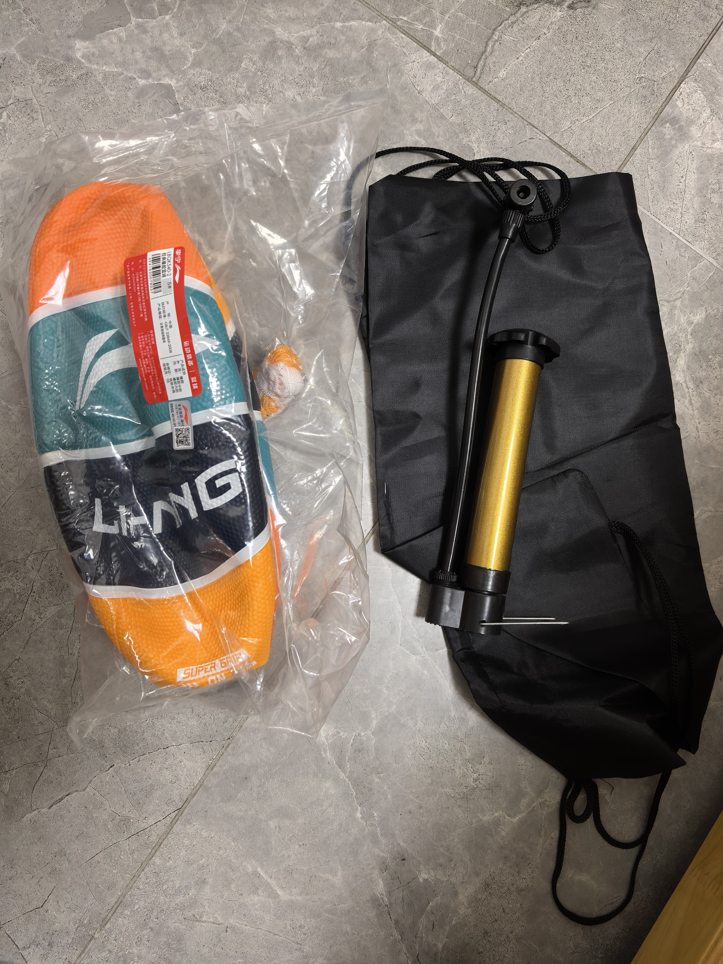 李宁（LI-NING）篮球儿童5号比赛室内外耐磨水泥地幼儿小学生青少年户外橡胶五号 实拍图