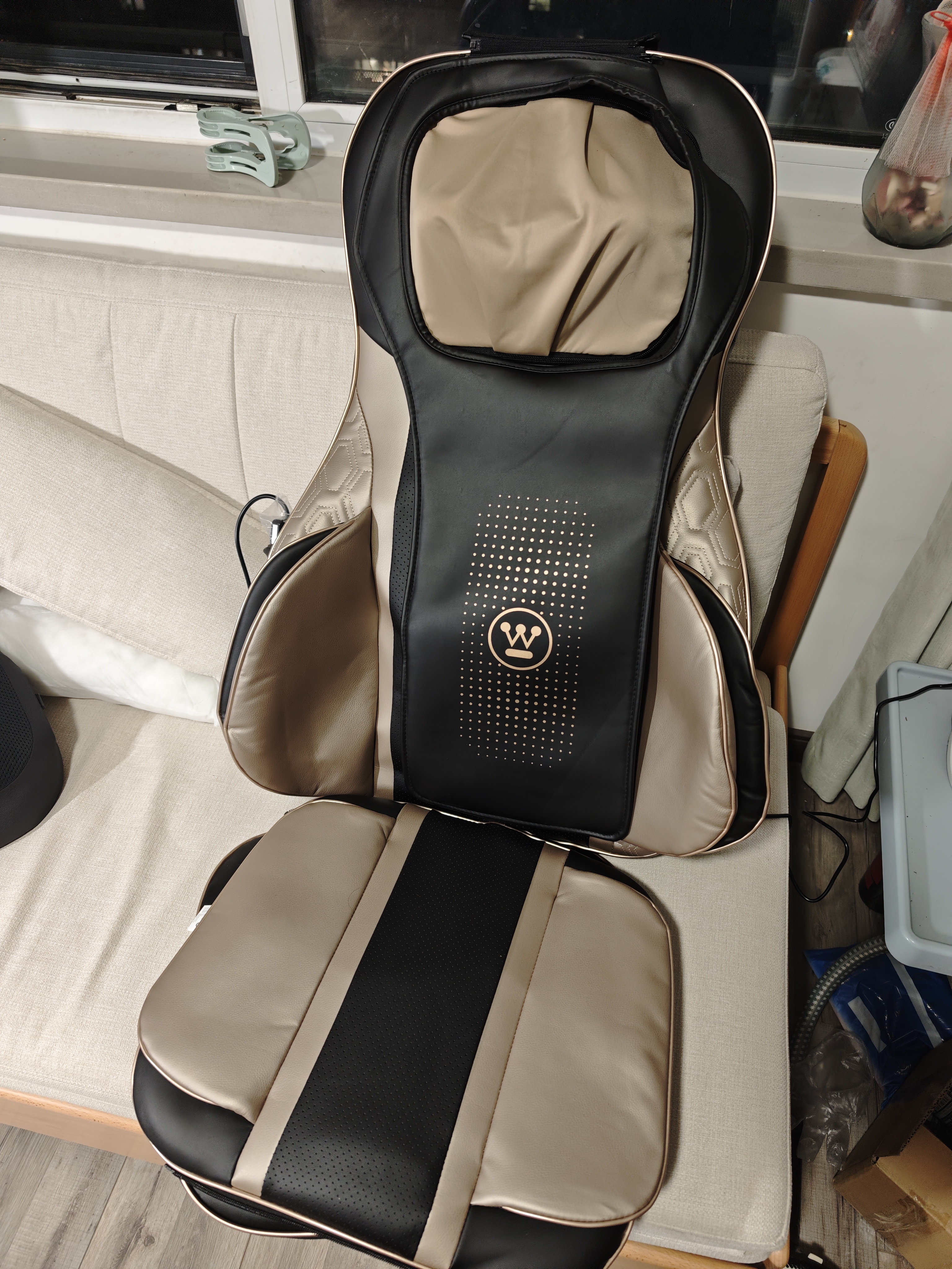 西屋（Westinghouse）分体按摩椅S180/S150按摩靠垫办公室肩颈按摩器腰背臀全身按摩家用按摩垫中秋节礼物送父母 【双垫提升体验】S180玄武黑-捶背揉肩 【双轨双臂揉锤按摩大师】 实拍图