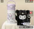 膳魔师库洛米儿童保温吸管杯幼儿园316L小学生上学专用水壶350ml紫 实拍图