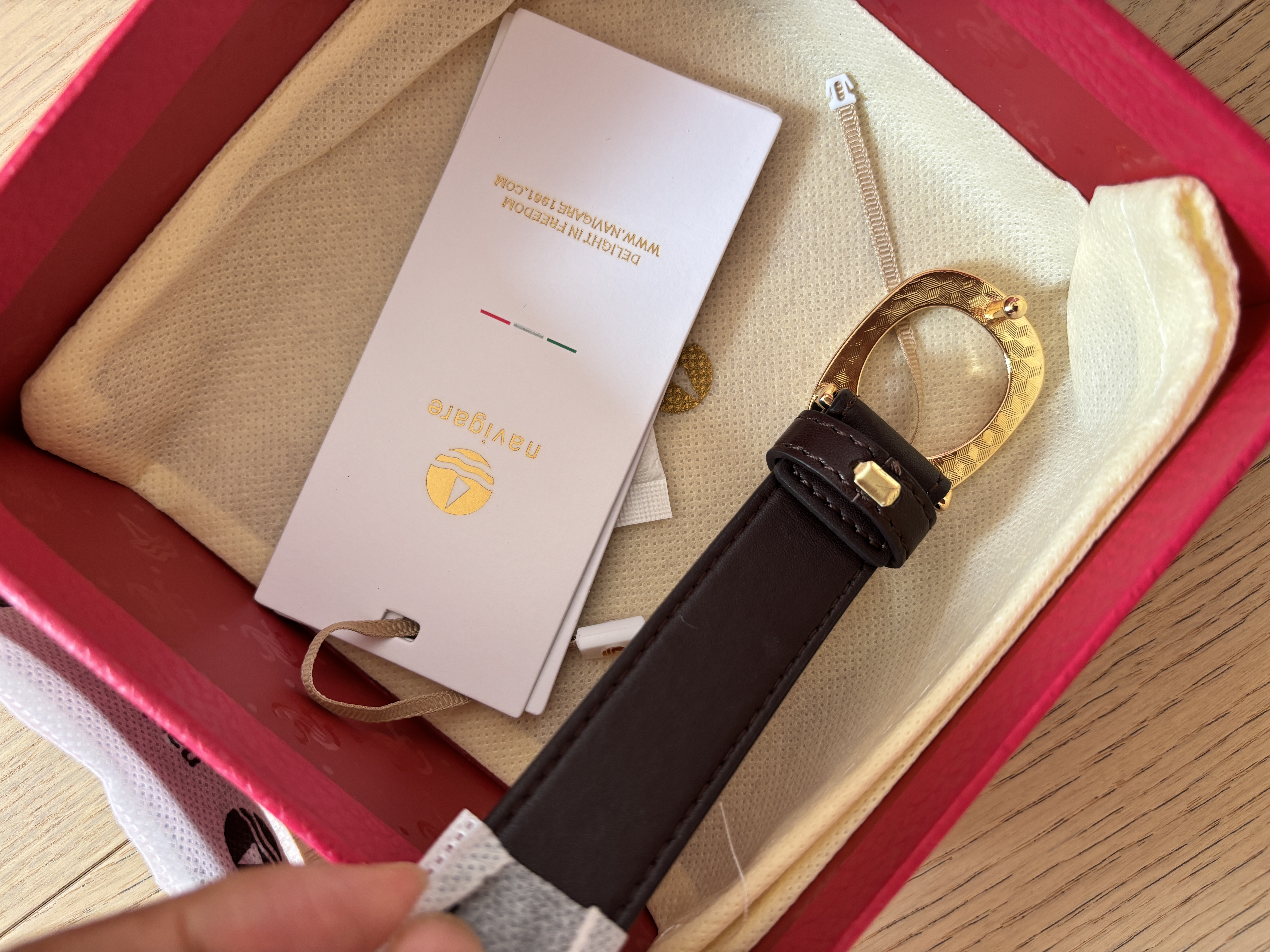 纳维凯尔（Navigare）意大利小帆船皮带牛皮休闲牛仔裙裤带送女友送老婆礼物 实拍图