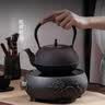 万家全铸铁壶煮茶器围炉煮茶壶煮水泡茶烧水壶铁质功夫茶具电陶炉煮茶器 【中号】铁壶+不锈钢滤网 900ml 实拍图
