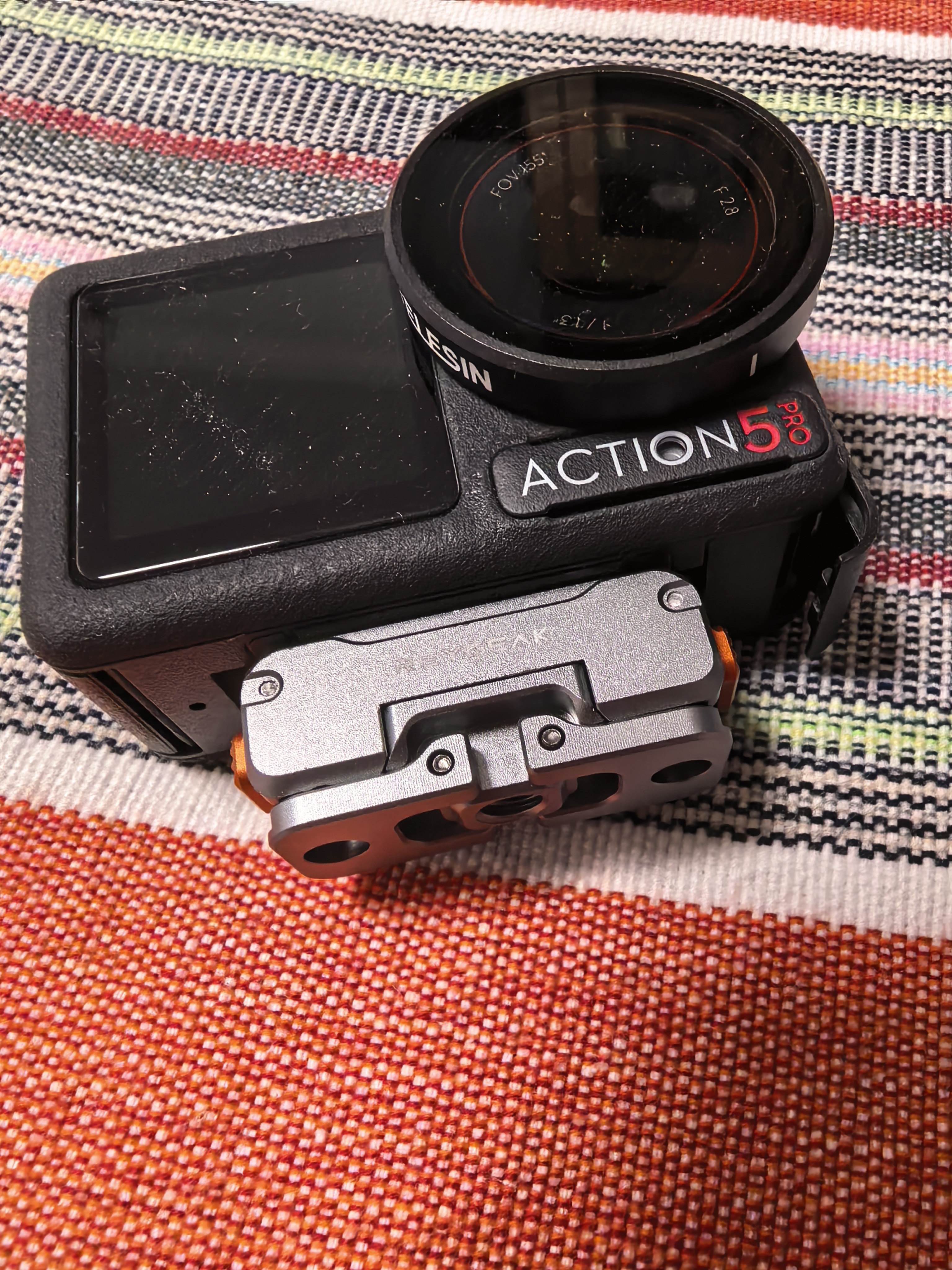 REYGEAK锐际适用大疆action5pro/4/3可旋转金属磁吸快拆底座Osmo 360转接座运动相机骑行支架配件 实拍图